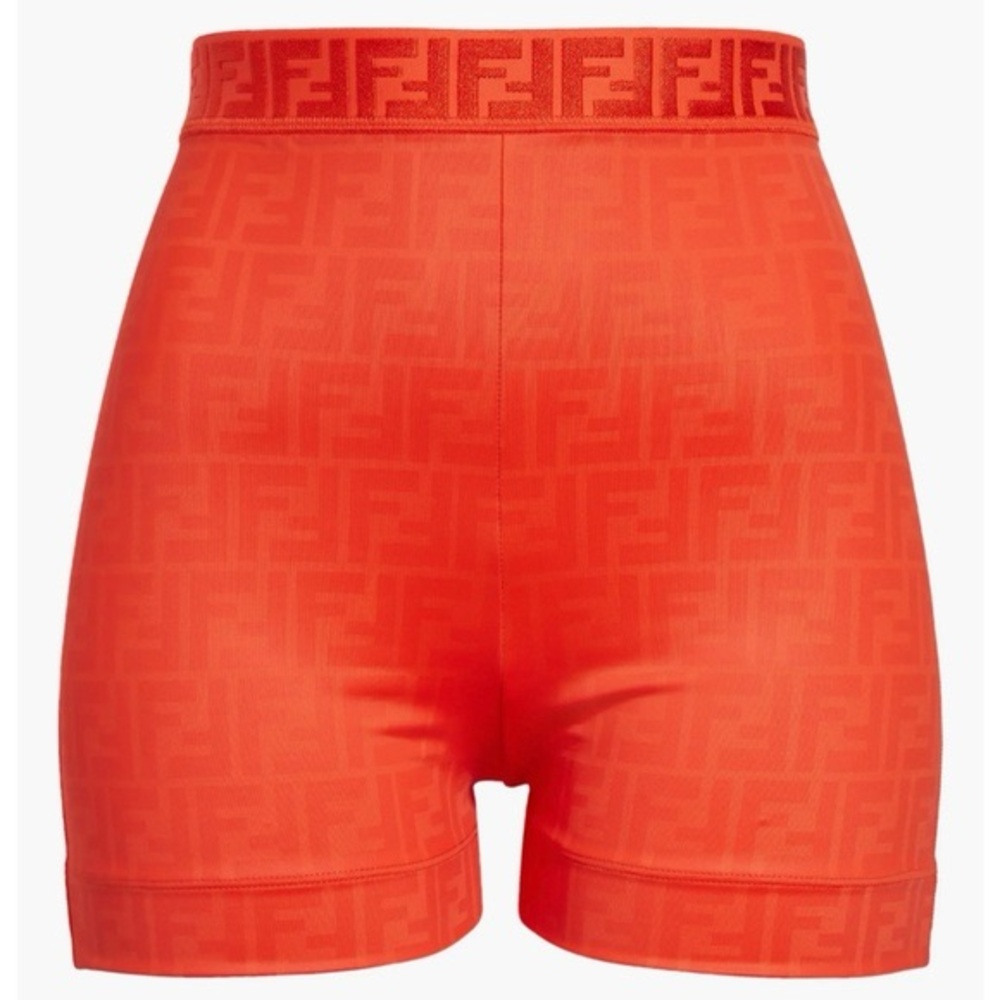 NWT Fendi Rama Fendirama FF Logo Lycra Biker Bicycle Shorts Red S $450 HTF